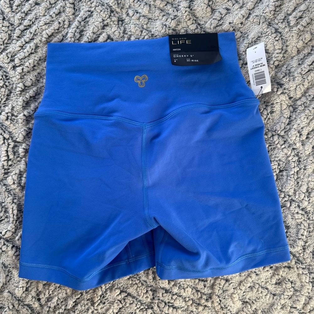 NWT Golden Life Aritzia Blue Bike Shorts